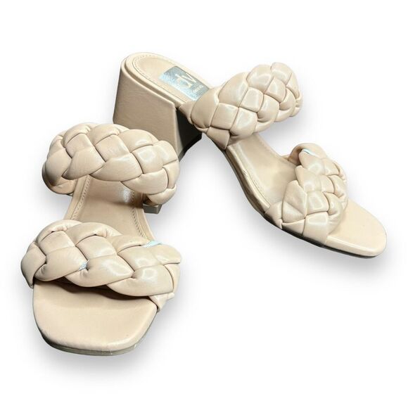 DV Dolce Vita Women's Stacey Plush Braided Sandals Color Nude Size 5 - Picture 6 of 8